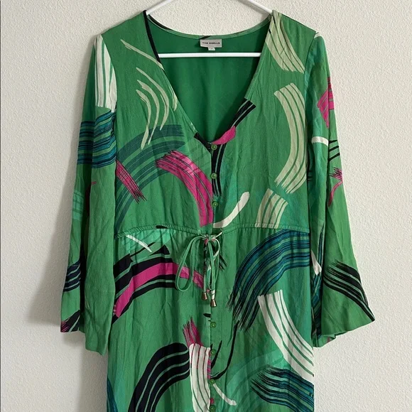 The Odells Anthropologie Paloma Paint Swipe Kimono Maxi Dress - Picture 4 of 10